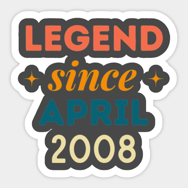 Legend Since April 2008 Sticker by madara art1